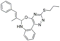 6-[(E)-1-METHYL-2-PHENYLVINYL]-3-(PROPYLTHIO)-6,7-DIHYDRO[1,2,4]TRIAZINO[5,6-D][3,1]BENZOXAZEPINE Struktur