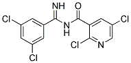 N3-[(3,5-DICHLOROPHENYL)(IMINO)METHYL]-2,5-DICHLORONICOTINAMIDE Struktur