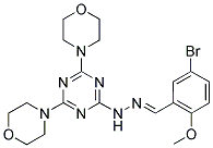 (E)-4,4'-(6-(2-(5-BROMO-2-METHOXYBENZYLIDENE)HYDRAZINYL)-1,3,5-TRIAZINE-2,4-DIYL)DIMORPHOLINE Struktur