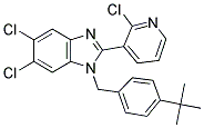 1-[4-(TERT-BUTYL)BENZYL]-5,6-DICHLORO-2-(2-CHLORO-3-PYRIDINYL)-1H-1,3-BENZIMIDAZOLE Struktur