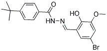 N'-[(E)-(5-BROMO-2-HYDROXY-3-METHOXYPHENYL)METHYLIDENE]-4-(TERT-BUTYL)BENZENECARBOHYDRAZIDE Struktur