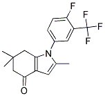 1-(4-FLUORO-3-(TRIFLUOROMETHYL)PHENYL)-2,6,6-TRIMETHYL-5,6,7-TRIHYDROINDOL-4-ONE Struktur