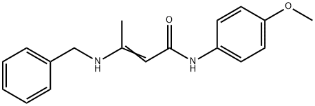 3-(BENZYLAMINO)-N-(4-METHOXYPHENYL)-2-BUTENAMIDE Struktur