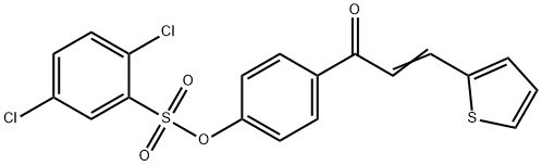 4-[3-(2-THIENYL)ACRYLOYL]PHENYL 2,5-DICHLOROBENZENESULFONATE Struktur