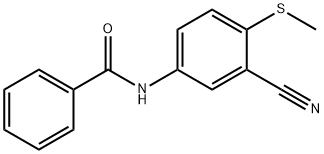 N-[3-CYANO-4-(METHYLSULFANYL)PHENYL]BENZENECARBOXAMIDE Struktur