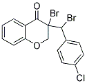 3-BROMO-3-[BROMO(4-CHLOROPHENYL)METHYL]CHROMAN-4-ONE Struktur