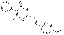 2-[(E)-2-(4-METHOXYPHENYL)VINYL]-6-METHYL-5-PHENYL-4H-1,3-OXAZIN-4-ONE Struktur