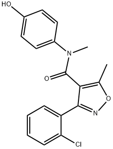 (3-(2-CHLOROPHENYL)-5-METHYLISOXAZOL-4-YL)-N-(4-HYDROXYPHENYL)-N-METHYLFORMAMIDE Struktur