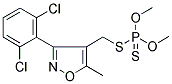 S-([3-(2,6-DICHLOROPHENYL)-5-METHYLISOXAZOL-4-YL]METHYL) O,O-DIMETHYL PHOSPHODITHIOATE Struktur