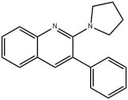 3-PHENYL-2-(1-PYRROLIDINYL)QUINOLINE Struktur