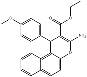 3-AMINO-1-(4-METHOXY-PHENYL)-1H-BENZO[F]CHROMENE-2-CARBOXYLIC ACID ETHYL ESTER Struktur