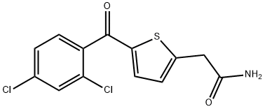 2-[5-(2,4-DICHLOROBENZOYL)-2-THIENYL]ACETAMIDE Struktur