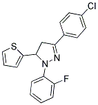 3-(4-CHLOROPHENYL)-1-(2-FLUOROPHENYL)-5-THIEN-2-YL-4,5-DIHYDRO-1H-PYRAZOLE Struktur