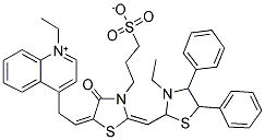 2-[(3 ETHYL-4,5-DIPHENYL-THIAZOLINIUM)-2-METHYLIDENE]-3-(3-SULPHOPROPYL)-5-[4[(1-ETHYLQUINOLINO)-ETHYLIDENE]-4-THIAZOLIDINONE Struktur