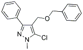 4-[(BENZYLOXY)METHYL]-5-CHLORO-1-METHYL-3-PHENYL-1H-PYRAZOLE Struktur