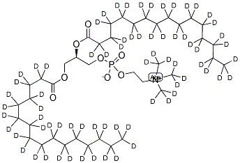 1,2-DIPALMITOYL-D62-SN-GLYCERO-3-PHOSPHOCHOLINE-N,N,N-TRIMETHYL-D9 Struktur