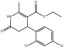 ETHYL 4-(2,4-DICHLOROPHENYL)-2-METHYL-6-OXO-1,4,5,6-TETRAHYDRO-3-PYRIDINECARBOXYLATE Struktur