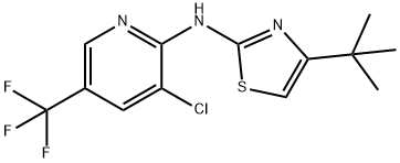 N-[4-(TERT-BUTYL)-1,3-THIAZOL-2-YL]-3-CHLORO-5-(TRIFLUOROMETHYL)-2-PYRIDINAMINE Struktur