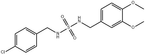 N-(4-CHLOROBENZYL)-N'-(3,4-DIMETHOXYBENZYL)SULFAMIDE Struktur