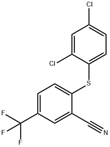 2-[(2,4-DICHLOROPHENYL)SULFANYL]-5-(TRIFLUOROMETHYL)BENZENECARBONITRILE Struktur