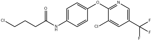 4-CHLORO-N-(4-[[3-CHLORO-5-(TRIFLUOROMETHYL)-2-PYRIDINYL]OXY]PHENYL)BUTANAMIDE Struktur