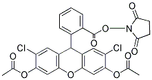 2',7'-DICHLORODIHYDROFLUORESCEIN DIACETATE, SUCCINIMIDYL ESTER Struktur