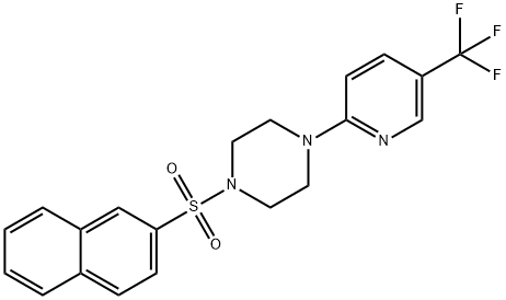 1-(2-NAPHTHYLSULFONYL)-4-(5-(TRIFLUOROMETHYL)(2-PYRIDYL))PIPERAZINE Struktur