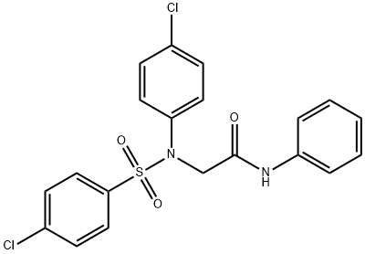 2-(4-CHLORO[(4-CHLOROPHENYL)SULFONYL]ANILINO)-N-PHENYLACETAMIDE Struktur