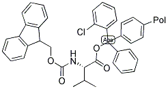 FMOC-L-VALINE-2-CHLOROTRITYL RESIN Struktur