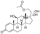 1,4-PREGNADIEN-11-BETA, 17,20-ALPHA, 21-TETROL-3-ONE 21-ACETATE Struktur