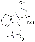 1-[2-(2-HYDROXYETHYLAMINO)-BENZOIMIDAZOL-1-YL]-3,3-DIMETHYL-BUTAN-2-ONE HYDROBROMIDE Struktur