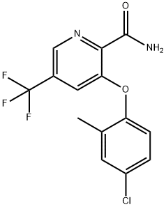 3-(4-CHLORO-2-METHYLPHENOXY)-5-(TRIFLUOROMETHYL)-2-PYRIDINECARBOXAMIDE Struktur