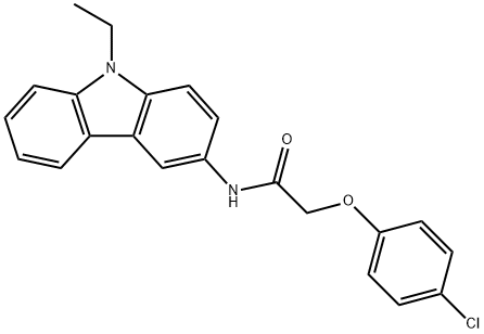 2-(4-CHLOROPHENOXY)-N-(9-ETHYL-9H-CARBAZOL-3-YL)ACETAMIDE Struktur