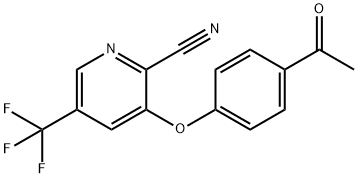 3-(4-ACETYLPHENOXY)-5-(TRIFLUOROMETHYL)-2-PYRIDINECARBONITRILE Struktur