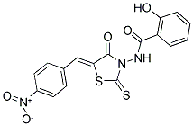 2-HYDROXY-N-[(5Z)-5-(4-NITROBENZYLIDENE)-4-OXO-2-THIOXO-1,3-THIAZOLIDIN-3-YL]BENZAMIDE Struktur