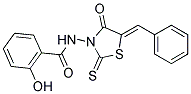 N-[(5Z)-5-BENZYLIDENE-4-OXO-2-THIOXO-1,3-THIAZOLIDIN-3-YL]-2-HYDROXYBENZAMIDE Struktur