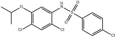 4-CHLORO-N-(2,4-DICHLORO-5-ISOPROPOXYPHENYL)BENZENESULFONAMIDE Struktur