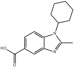 1-CYCLOHEXYL-2-METHYL-1H-BENZOIMIDAZOLE-5-CARBOXYLIC ACID Struktur