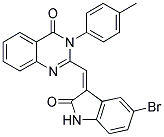 2-[(Z)-(5-BROMO-2-OXO-1,2-DIHYDRO-3H-INDOL-3-YLIDENE)METHYL]-3-(4-METHYLPHENYL)QUINAZOLIN-4(3H)-ONE Struktur