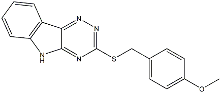 3-[(4-METHOXYBENZYL)SULFANYL]-5H-[1,2,4]TRIAZINO[5,6-B]INDOLE Struktur