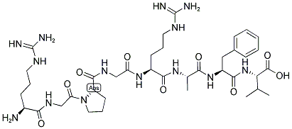 ARG-GLY-PRO-GLY-ARG-ALA-PHE-VAL Struktur
