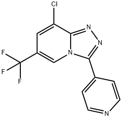 8-CHLORO-3-(4-PYRIDINYL)-6-(TRIFLUOROMETHYL)[1,2,4]TRIAZOLO[4,3-A]PYRIDINE Struktur