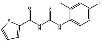 N-(((2,4-DIFLUOROPHENYL)AMINO)THIOXOMETHYL)-2-THIENYLFORMAMIDE Struktur