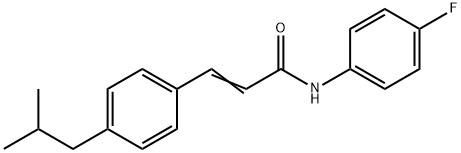 N-(4-FLUOROPHENYL)-3-(4-ISOBUTYLPHENYL)ACRYLAMIDE Struktur