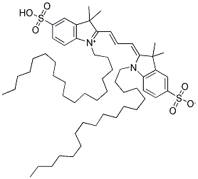 1,1'-DIOCTADECYL-3,3,3',3'-TETRAMETHYLINDOCARBOCYANINE-5,5'-DISULFONIC ACID Struktur