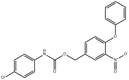 3-NITRO-4-PHENOXYBENZYL N-(4-CHLOROPHENYL)CARBAMATE Struktur