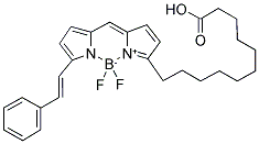 4,4-DIFLUORO-5-STYRYL-4-BORA-3A,4A-DIAZA-S-INDACENE-3-UNDECANOIC ACID Struktur