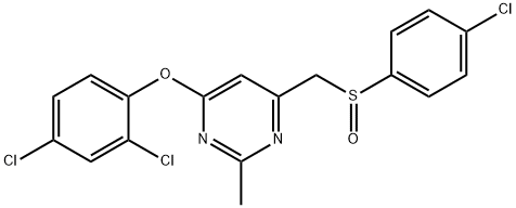 4-([(4-CHLOROPHENYL)SULFINYL]METHYL)-6-(2,4-DICHLOROPHENOXY)-2-METHYLPYRIMIDINE Struktur