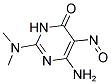 6-AMINO-2-(DIMETHYLAMINO)-5-NITROSOPYRIMIDIN-4(3H)-ONE Struktur