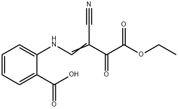 2-[(2-CYANO-4-ETHOXY-3,4-DIOXO-1-BUTENYL)AMINO]BENZENECARBOXYLIC ACID Struktur